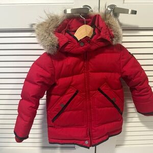 Down Puffer Jacket with Real Fur Hood